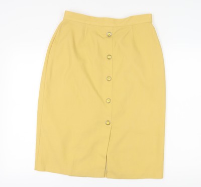 C&A Damen gelb Midi Bleistiftrock Größe 18