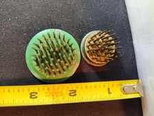 Lot of 2: Metal flower frogs, VTG