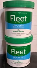 Fleet Laxative Glycerin Suppositories With Aloe 100 Count Lot Of 2