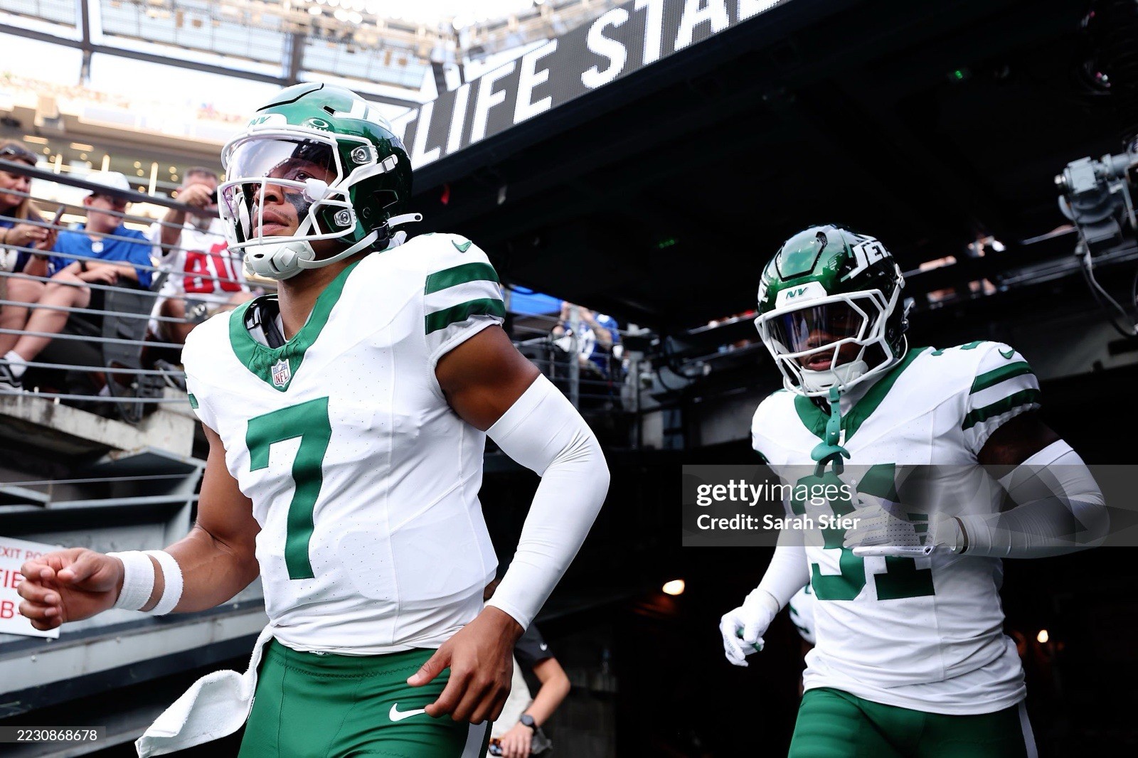 Tanner McCalister New York Jets NFL Game Used Jersey 8/16/25 vs Giants (Ohio St)