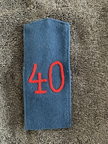 Original Imperial German Army Shoulder Strap 40th Infantry Regiment WW 1