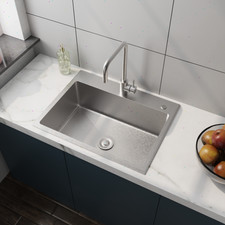 Kitchen sink Stainless steel with faucet hose and drain head