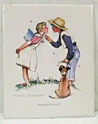 希少Norman Rockwell Beguiling Buttercup 額装 1997 Norman Rockwell Beguiling Buttercup Northern Knights Fine Art