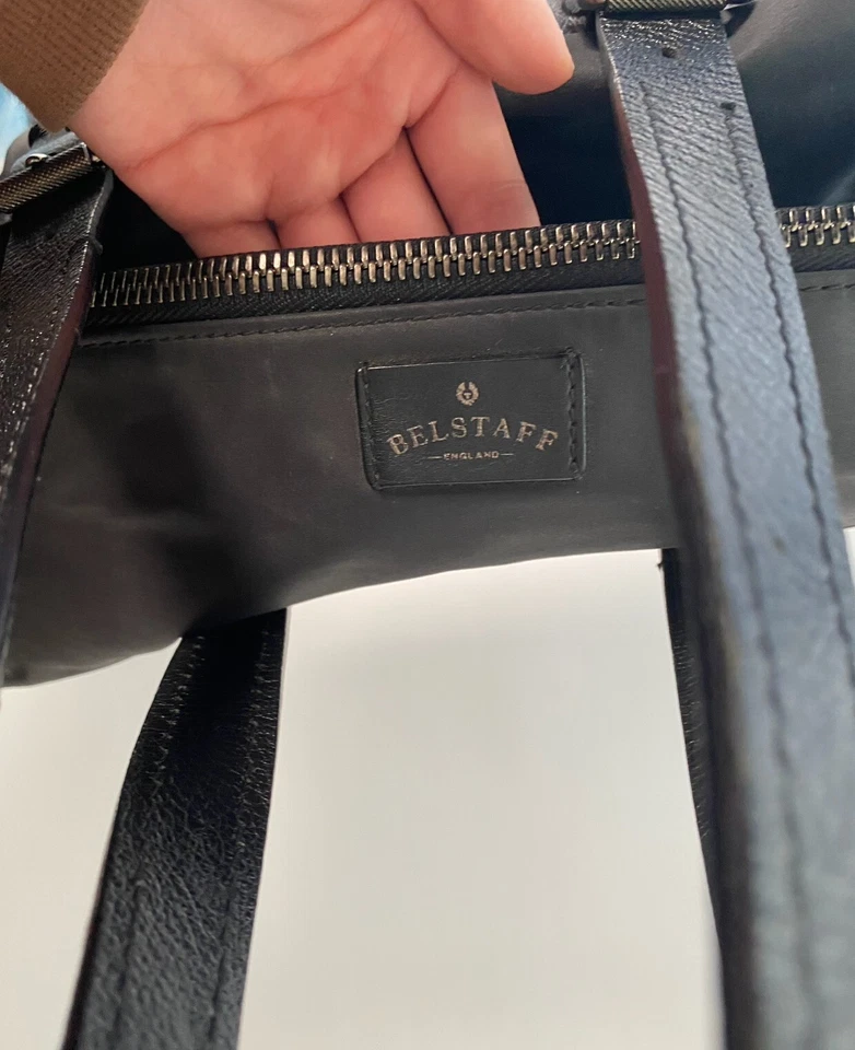 Belstaff черный нейлона и кожи большого размера сумка с короткими ручками редкая - Изображение 4 из 4