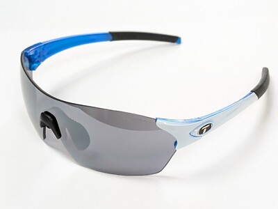 Tifosi Optics Launch Sunglasses in Blue & White, w/ Smoke Mirror Lenses, #301