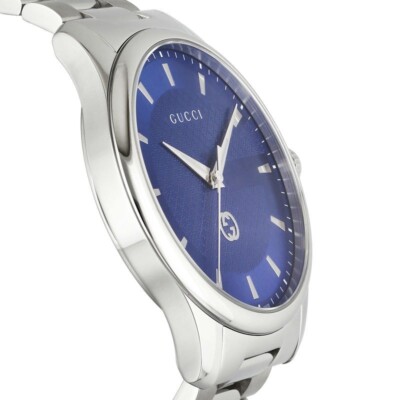Gucci Men's G-Timeless Blue Dial Stainless Steel Watch - YA126371