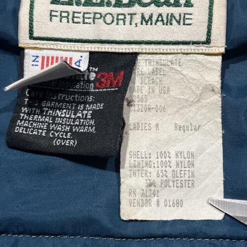 Vtg LL Bean Thinsulate Anorak Jacket Colorblock Aztec Women’s M 80’s USA Faded - Picture 3 of 16