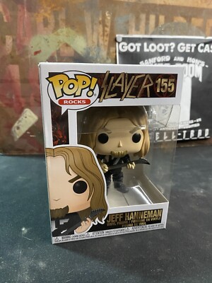 FUNKO POP! Rocks JEFF HANNEMAN SLAYER 155 Thrash Big 4 Metal 1980's King Araya