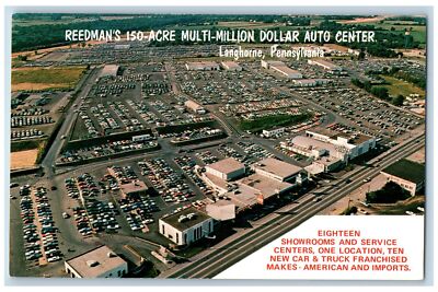 c1950's Reedmas Multi Million Dollar Auto Center Langhorne Pennsylvania Postcard
