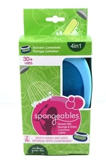 Spongeables Verbena Green Tea Body Wash Infused Sponge With Container New