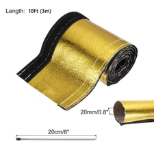 Gold Fuel Line Heat Sleeve Exhaust  Heat Shield  Wrap 3/4" Fuel Line Insulation