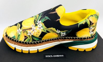 Dolce & Gabbana Lemon Print Sneakers Trainers Flats UK5.5 EU38.5 US8.5  New