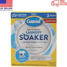 Carbona Oxy Powered Laundry Soaker Stain Remover | Color Safe, Fresh Odor Kit