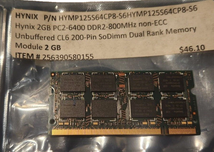 Hynix 2GB PC2-6400 DDR2-800MHz non-ECC Memory Module For Sale - Image 2 of 2