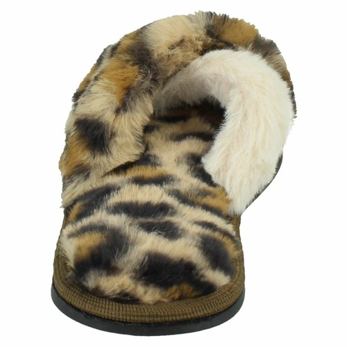 Mujer Spot On Invierno Mocasín Imitación Piel Punta Abierta de Salón X2R122 - Imagen 9 de 32