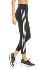 NEW Adidas Women's Believe This 3-Stripes 7/8 Leggings - FJ7181 - Black - Small