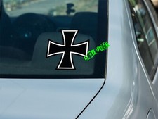 IRON CROSS DECAL STICKER VINYL maltese cross outlaw biker chopper motorcycle