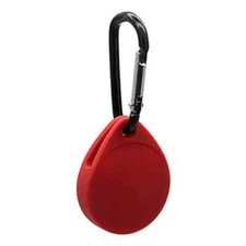 For Apple AirTag Silicone Drop Shape Protective Cover with Carabiner