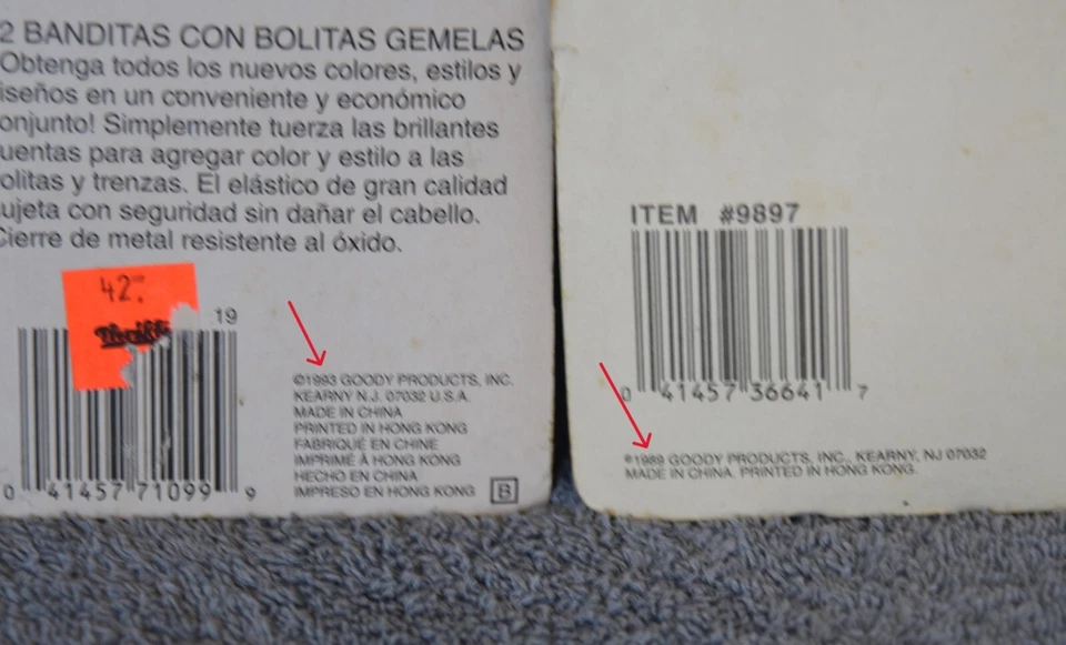 Soportes de cola de caballo Goody Ponytailers de colección 1993 y 1989 pastel con dos cuentas Foto 3 de 3