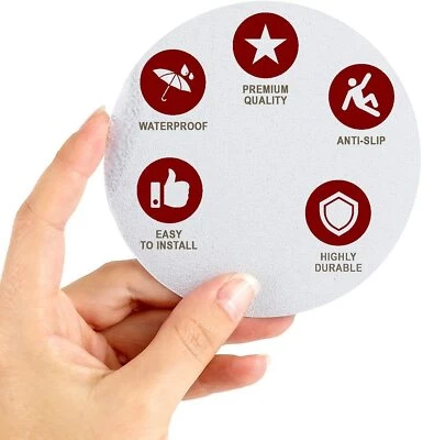 NON SLIP BATH STICKERS SAFETY GRIP TEXTURED TREADS SHOWER TRAY NON RUBBER MAT