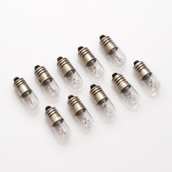 10 X 12V 1,2W 100Ma 0,1A E10 10X28 / Birne Lampe / Lamp Bulb / Skalenlampen-image