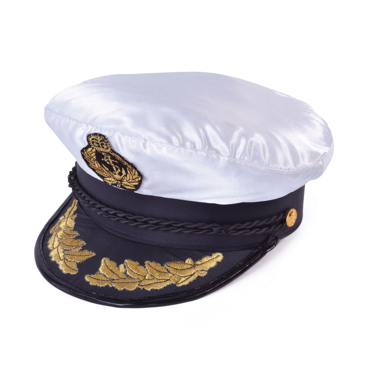 Deluxe White Airline Pilot Hat Cap High Quality Mens Captain Fancy