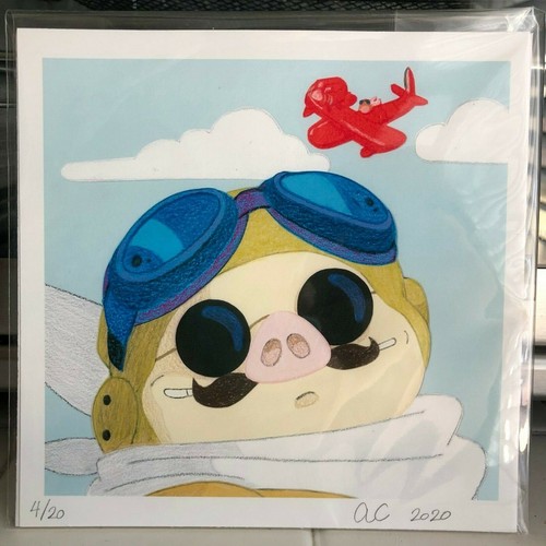 Porco Rosso Hayao Miyazaki Studio Ghibli Limited Prints Line Fan Art Ebay