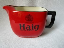 Haig Scotch Whisky Keramik Krug mit Werbung Pitcher made in England rot schwarz