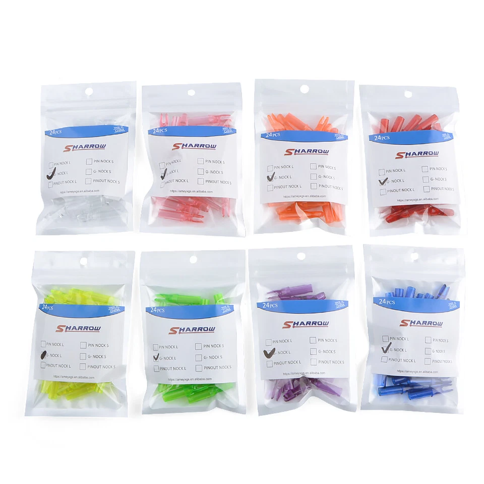 24pcs Archery Arrow Nocks ID6.2mm Insert Tips Plastic Arrow Shaft Bow DIY - Image 4 of 4