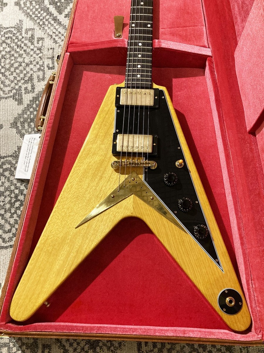 Gibson Custom Shop 1958 Korina Flying V Reissue Natural w/ Black
