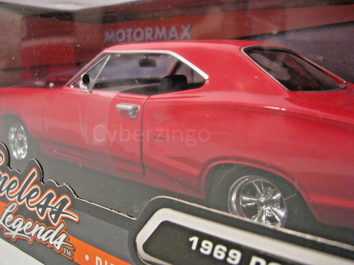 Motor Max 1969 Dodge Coronet SuperBee Rossa, Modello In Scala 1:24, Auto Giocattolo Da Collezione - 4