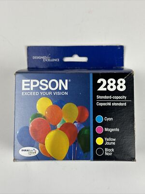 Epson 288 Cyan Magenta Yellow Ink Cartridges T288120-BCS Best Before 01/22