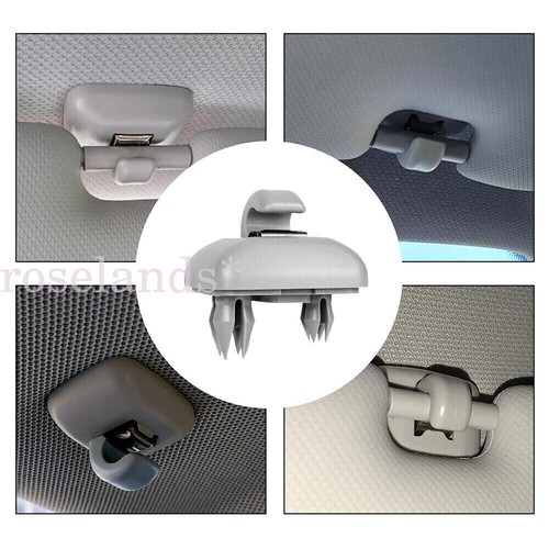 2x Sun Visor Clip Holder Hook Bracket For Audi A1 A3 A4 Q3 Q5 TT 8U0857562A Gray - Picture 5 of 14