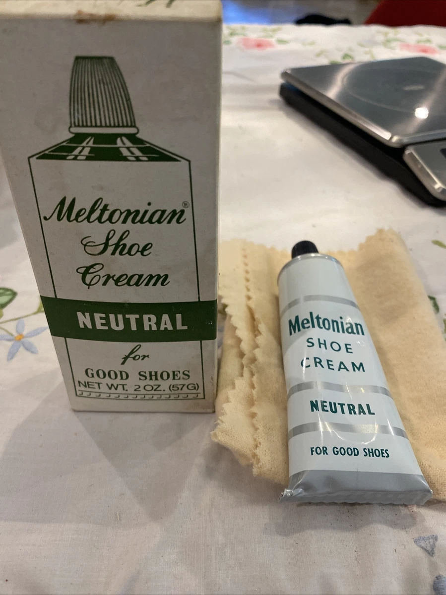Meltonian Shoe Polish Cream Vintage Tube Britain Still Creamy Neutral Color Clot