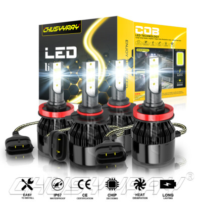 For Peterbilt 579 389 LED Combo Bulbs Headlight High Low Beam 9005 ...