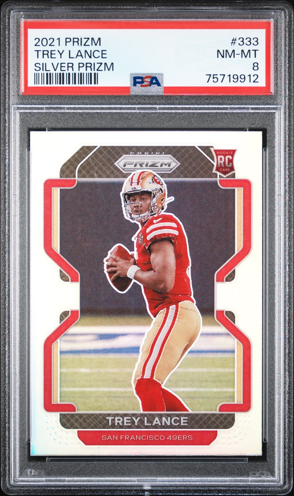 2021 Panini Prizm Trey Lance Silver #333 PSA 8