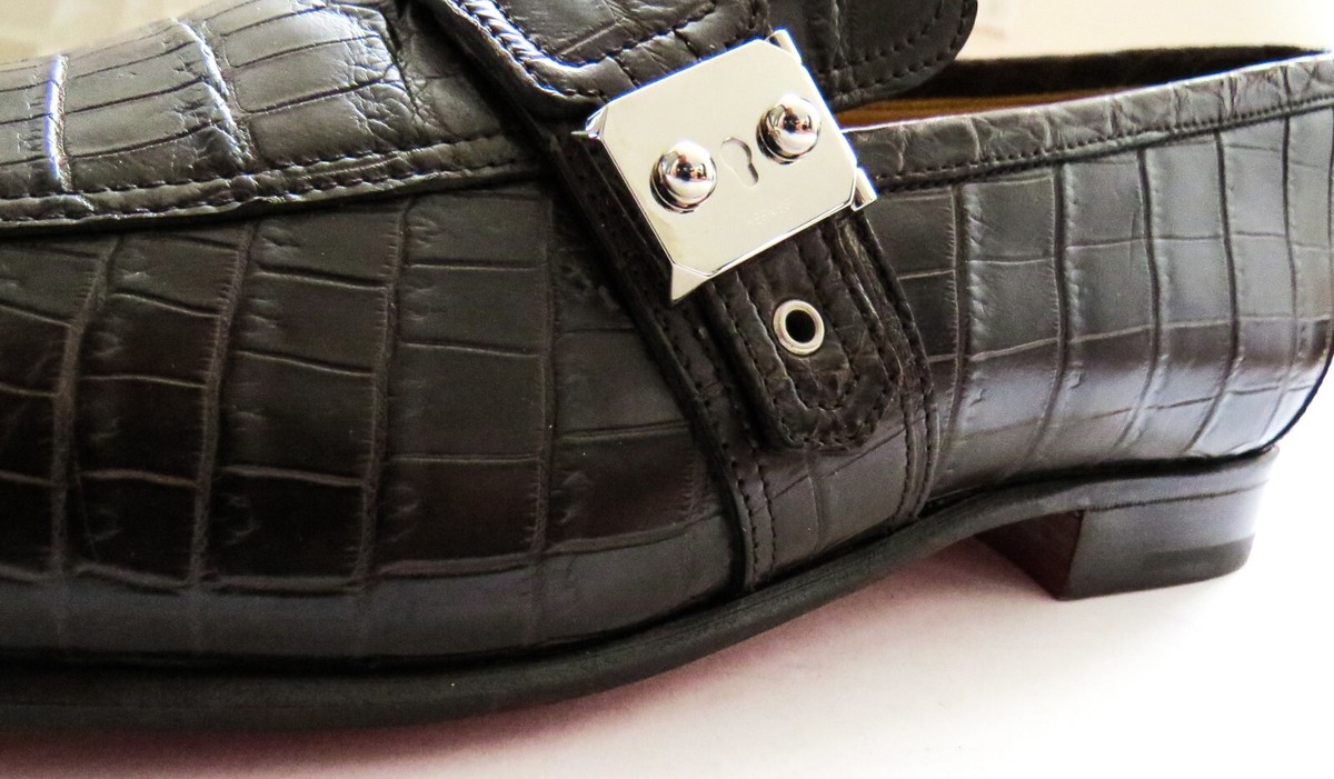 Hermes Full Croc Paris Crocodile Black Leather Loafers HERMES Niloticus Crocodile Alligator Leather Loafer Shoes 12  main image 3