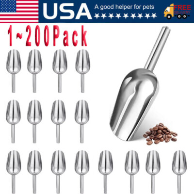Stainless Steel Scoop Bar Ice Candy Dry Goods Popcorn Commercial Scooper 12oz