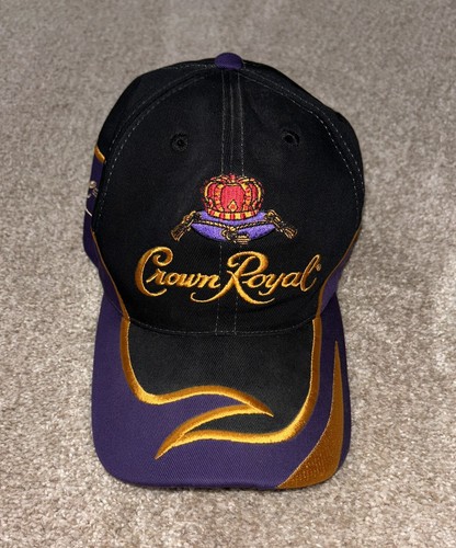 Black Crown Royal Championship Racing Embroidered Hat Cap Adjustable USA