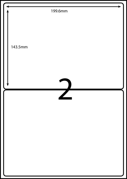 A4 LASER LABELS - 100 SHEETS - WHITE GLOSS LABELS