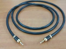 Cable de audio auxiliar estéreo macho de 3,5 mm Japón cable de cobre carbono enchufe dorado