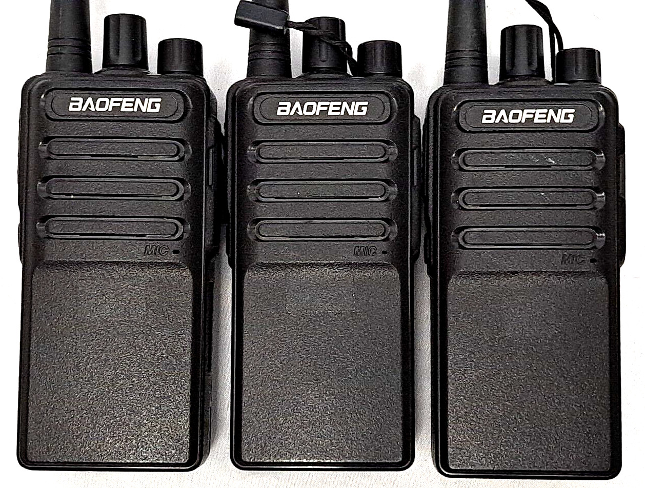 Lot Of 3 Baofeng Two Way Radios Model C2 With Charging Docks 1-2 Miles Radius