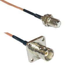 RG316 F FEMALE to BNC Flange Female RF Cable Rapid-SHIP LOT