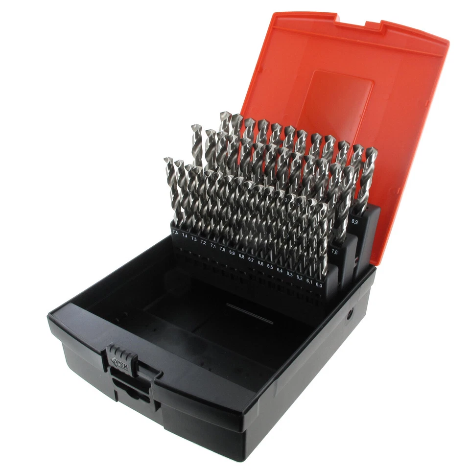 Spiralbohrer-Satz HSS-G, DIN338 1,0-10,0 x 0,1 mm Metallbohrer-Spiralbohrer-Set - Bild 2 von 3