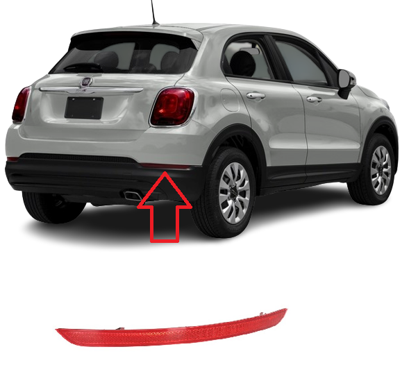 NEW FOR FIAT 500X 15-21 REAR BUMPER SIDE LIGHT REFLECTOR RED NEW FOR FIAT 500X 15-21 REAR BUMPER SIDE LIGHT REFLECTOR RED