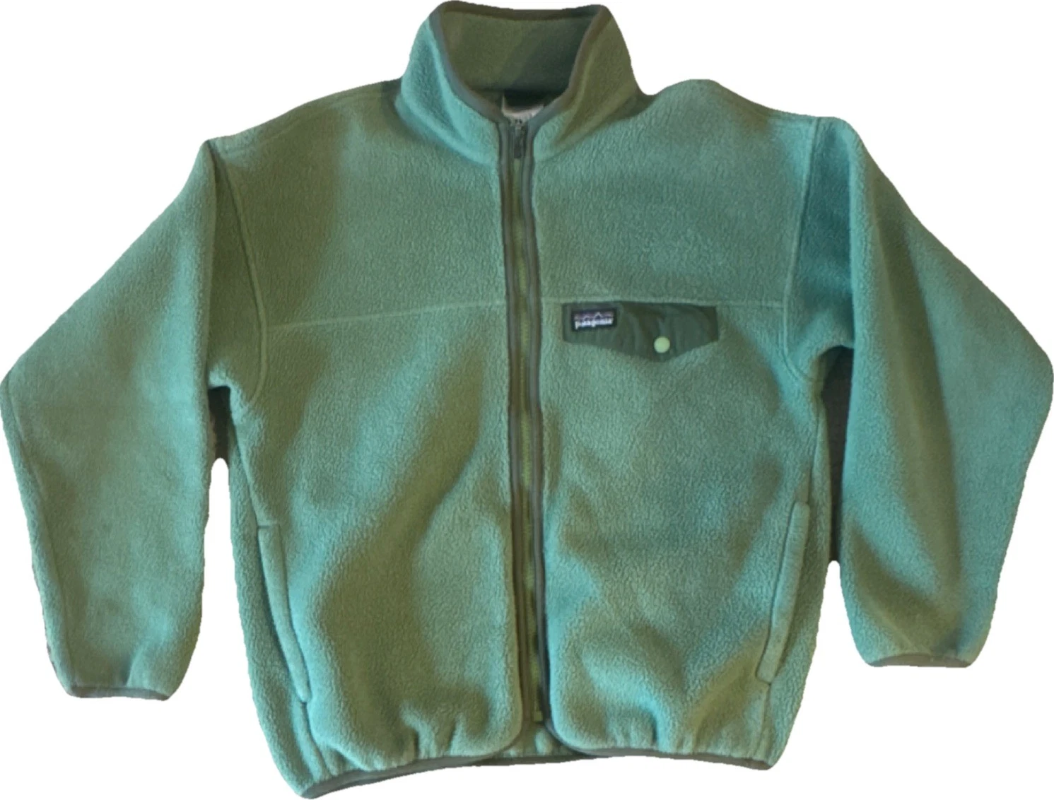 Patagonia Synchilla Kids Fleece Jacket Green M (10) Full Zip Pockets
Opens in a new window or tab