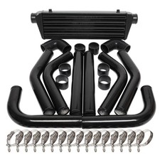 Car 2.5 Universal Aluminum Intercooler Turbo Piping Kit Hoseclamp New