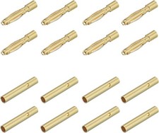 MECCANIXITY 8 Pairs Banana Plugs Connector 2mm Male Female Plug Gold