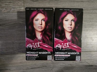 Splat Rebellious Colors Hair Coloring Complete Kit, Midnight Magenta LOT OF 2