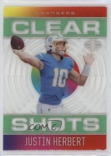 2021 Panini Illusions Clear Shots Emerald Justin Herbert #CS-1 19l7